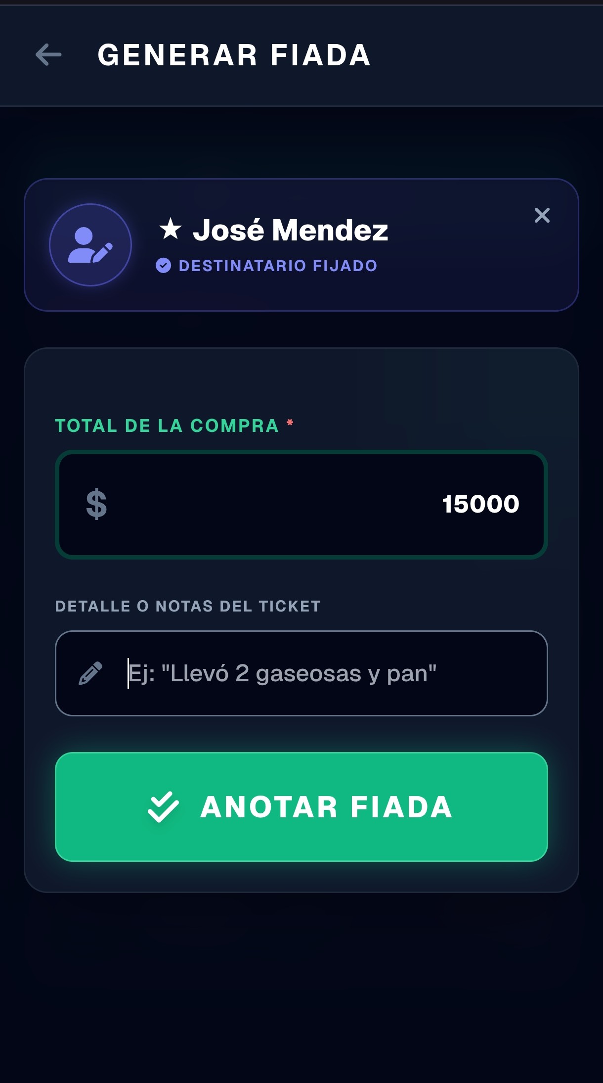 Kilynetix Fiado Screen 1