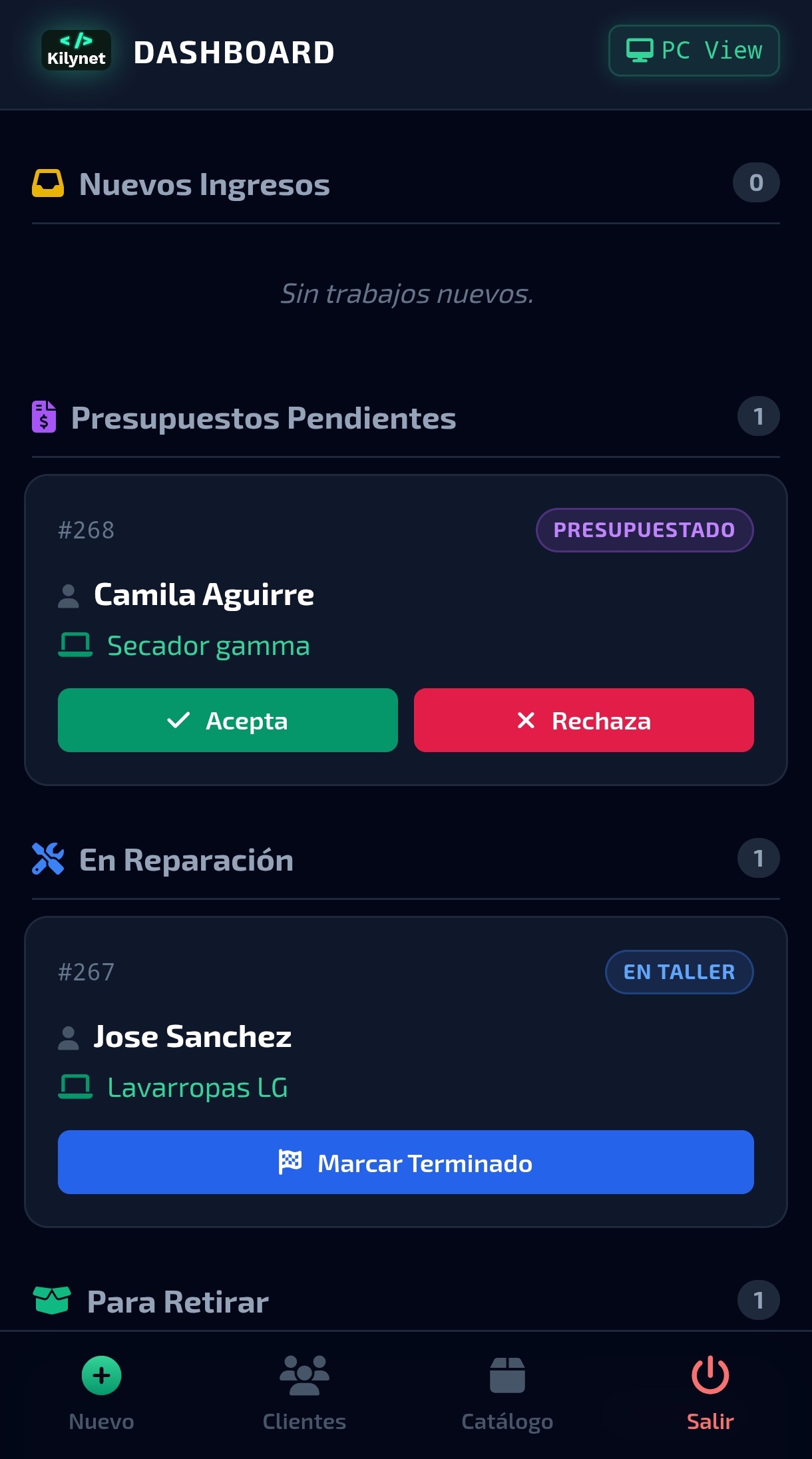 Kilynetix Fiado Screen 5